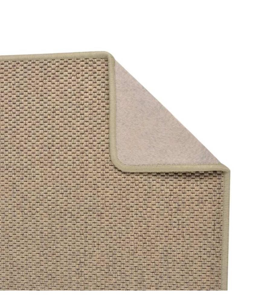 Tapis de couloir aspect sisal sable 80x300 cm