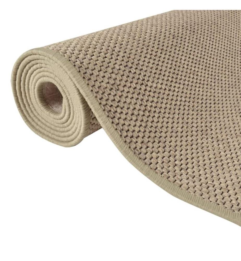 Tapis de couloir aspect sisal sable 80x300 cm