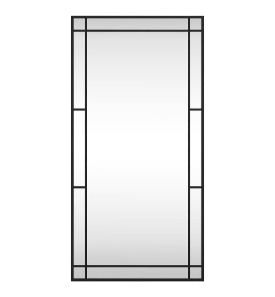 Wandspiegel Schwarz 50x100 cm Rechteckig Eisen
