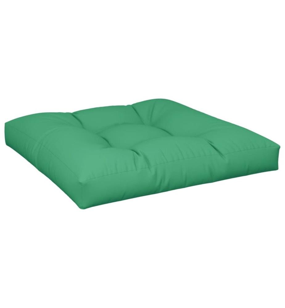 Coussin de palette vert 70x70x12 cm tissu