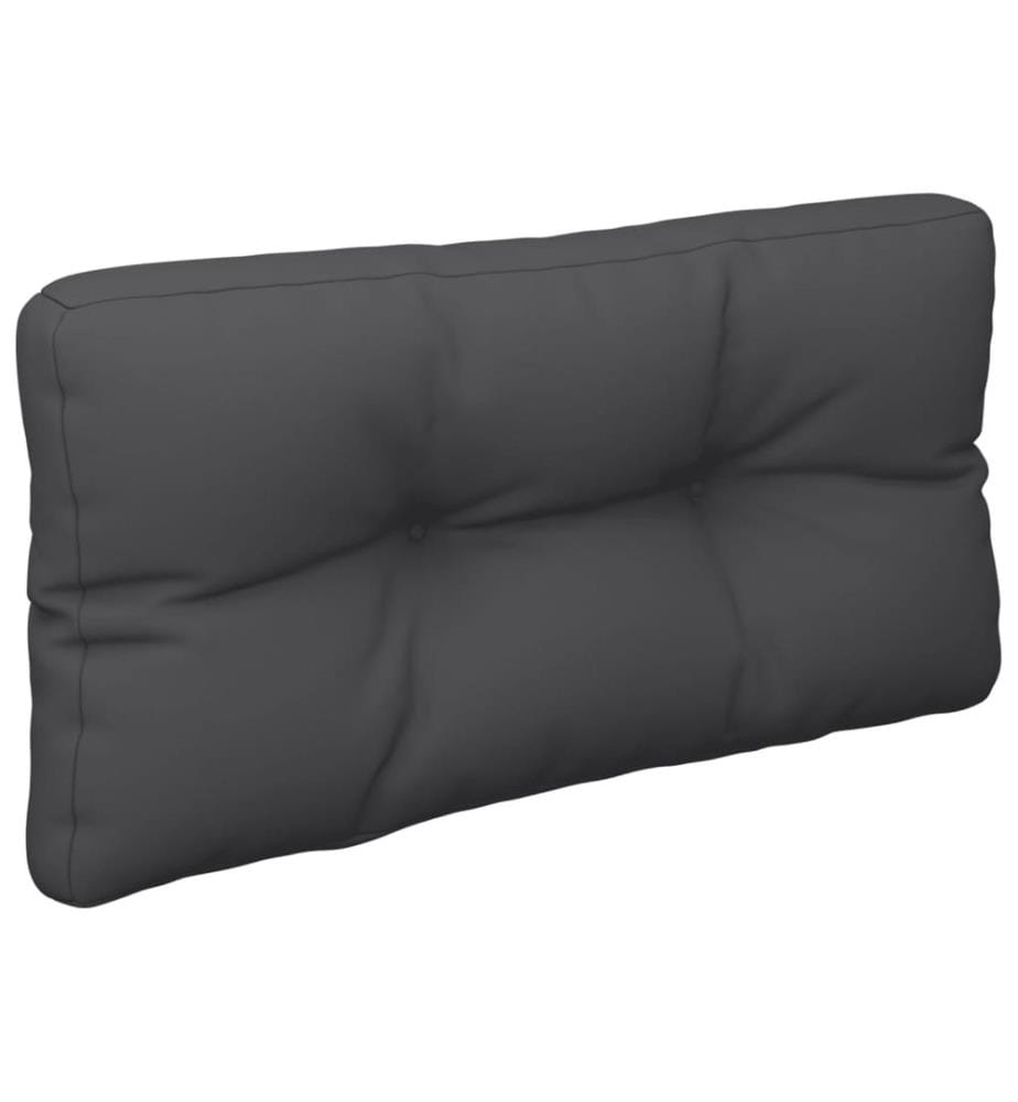 Coussin de palette noir 70x40x12 cm tissu