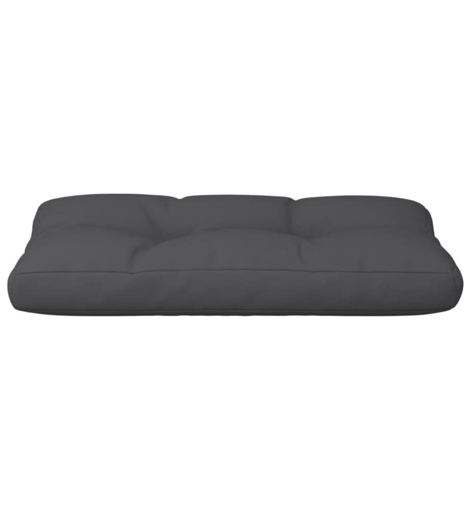 Coussin de palette noir 70x40x12 cm tissu