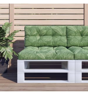 Palettenkissen Blattmuster 70x40x12 cm Stoff