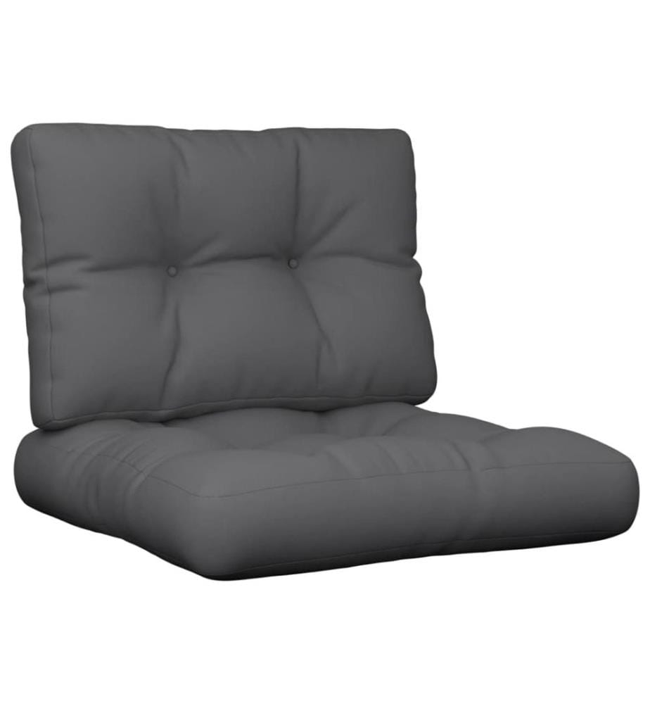Coussins de palette lot de 2 anthracite tissu