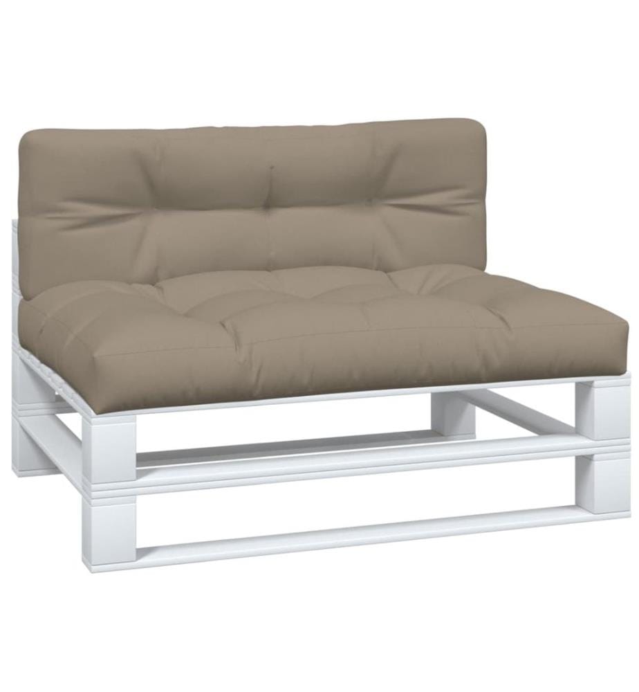 Coussins de palette lot de 2 taupe tissu