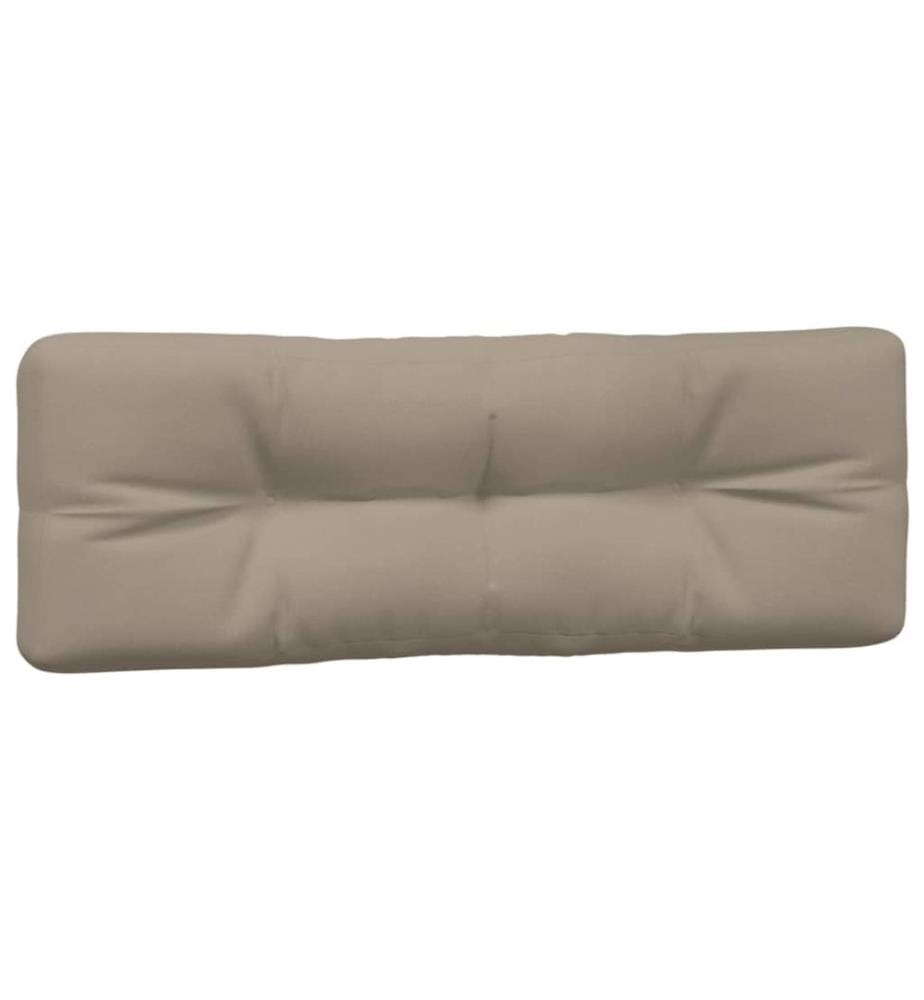 Coussins de palette lot de 2 taupe tissu