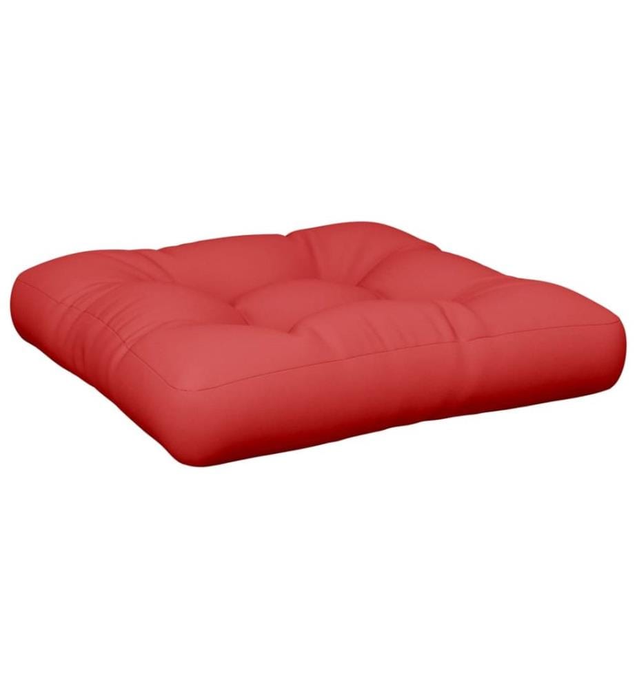 Coussin de palette rouge 58x58x10 cm tissu