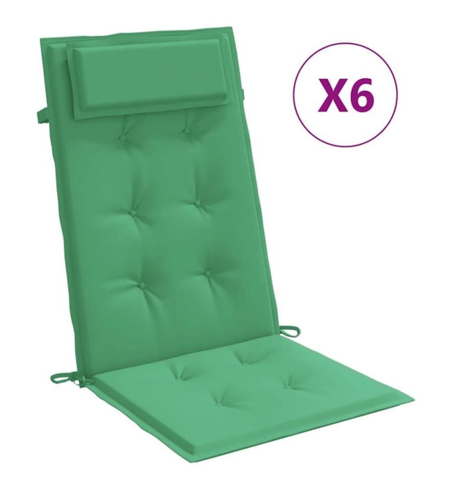 Hochlehner-Auflagen 6 Stk. Grün Oxford-Gewebe