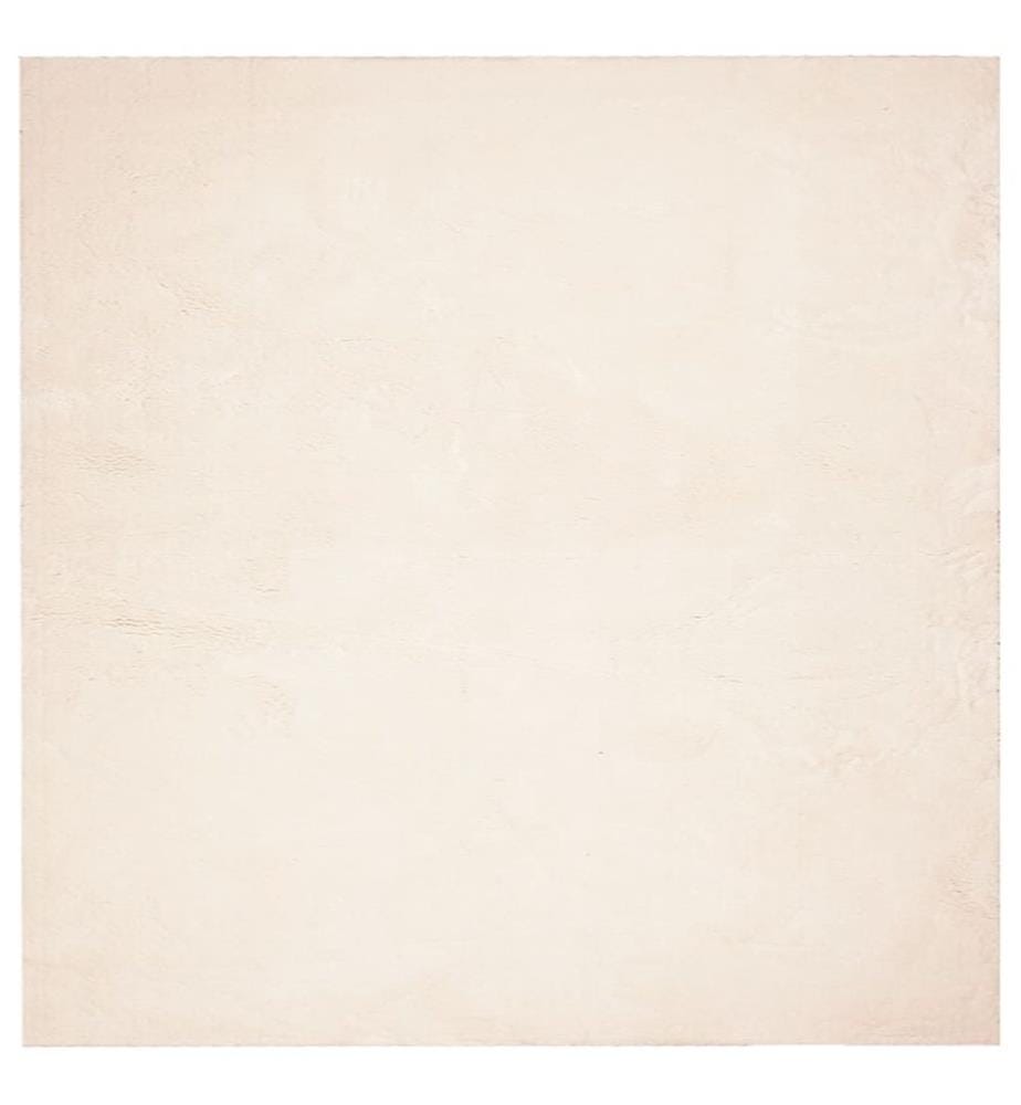 Tapis à poils courts doux et lavable beige 160x160 cm