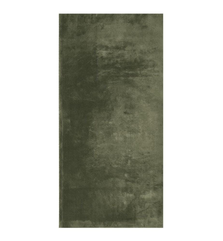 Tapis à poils courts doux et lavable vert forêt 100x200 cm