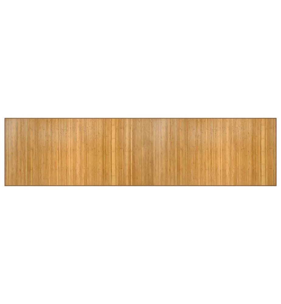 Tapis rectangulaire naturel 100x400 cm bambou