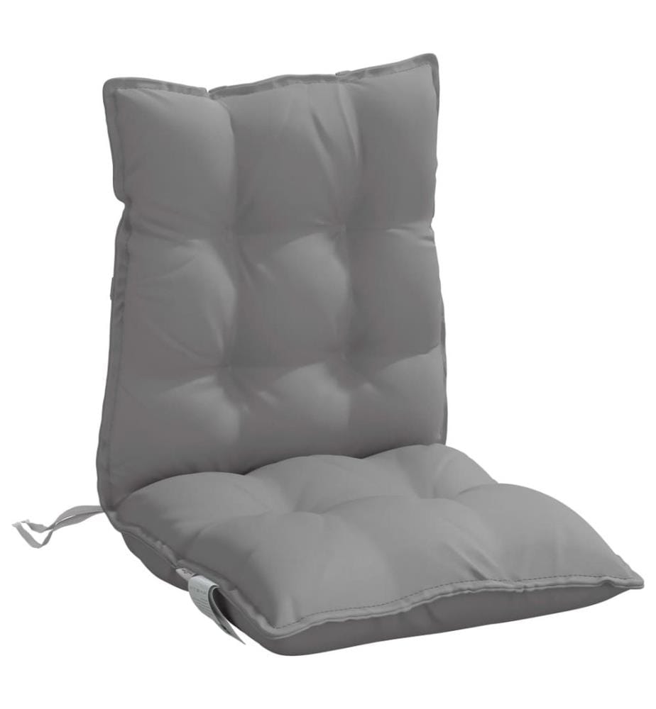 Niedriglehner-Auflagen 6 Stk. Grau Oxford-Gewebe