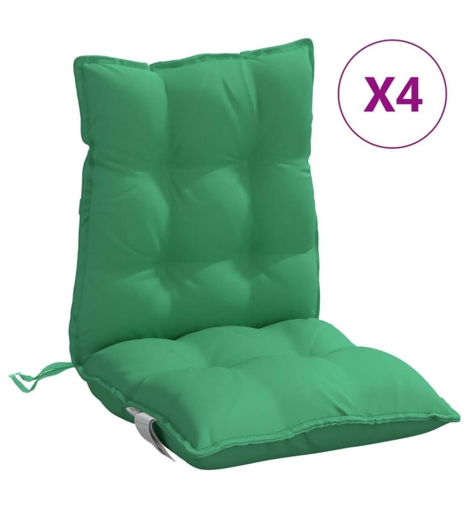 Niedriglehner-Auflagen 4 Stk. Grün Oxford-Gewebe