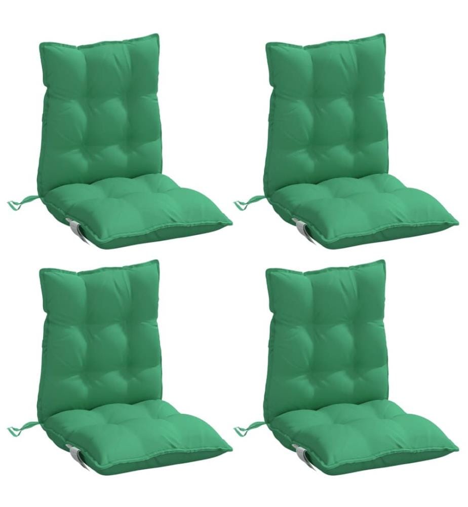 Niedriglehner-Auflagen 4 Stk. Grün Oxford-Gewebe
