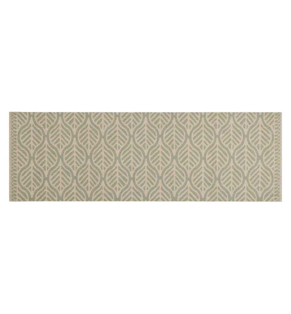 Tapis de cuisine lavable impression feuilles 60x180 cm velours