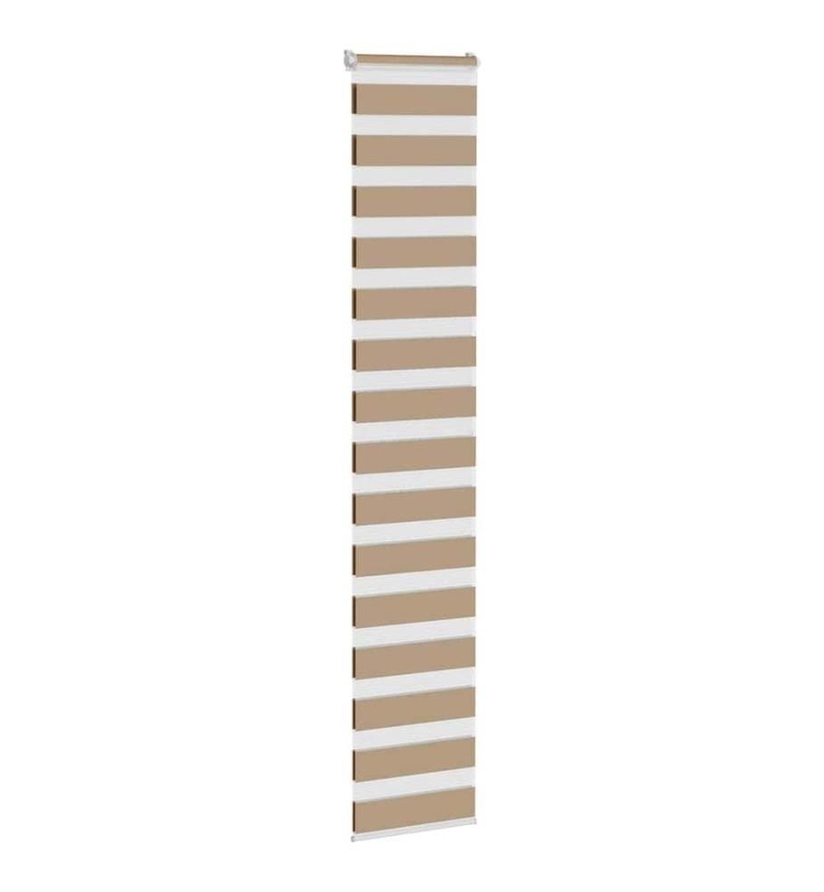 Doppelrollo Sandbraun 40x200 cm Stoffbreite 35,9 cm Polyester