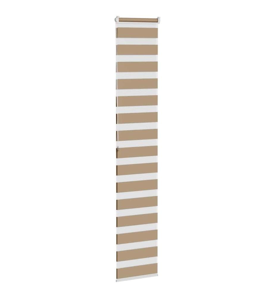 Doppelrollo Sandbraun 40x200 cm Stoffbreite 35,9 cm Polyester