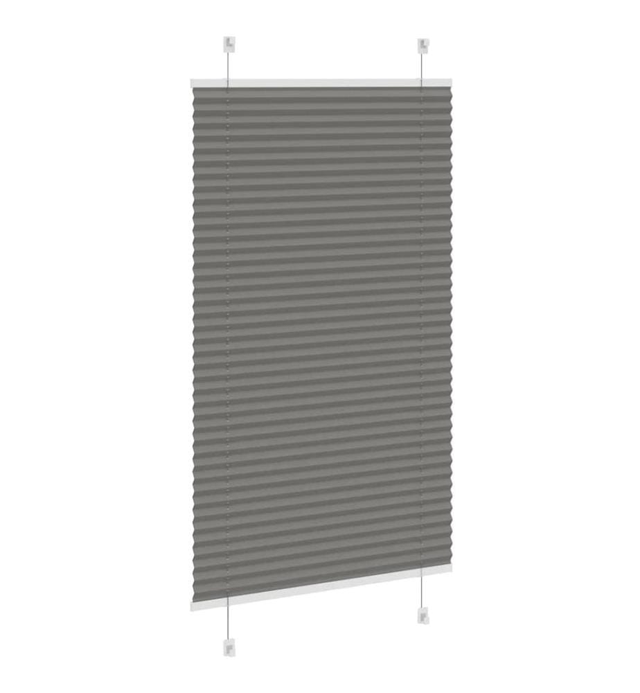 Plissee Anthrazit 80x100 cm Stoffbreite 79,4 cm Polyester