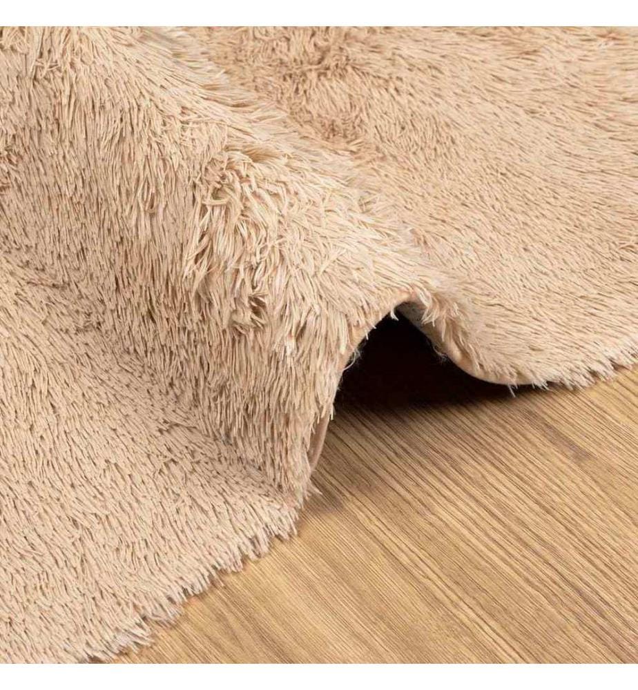 Teppich Shaggy Hochflor NAVARRA Beige 160x230 cm Polyester