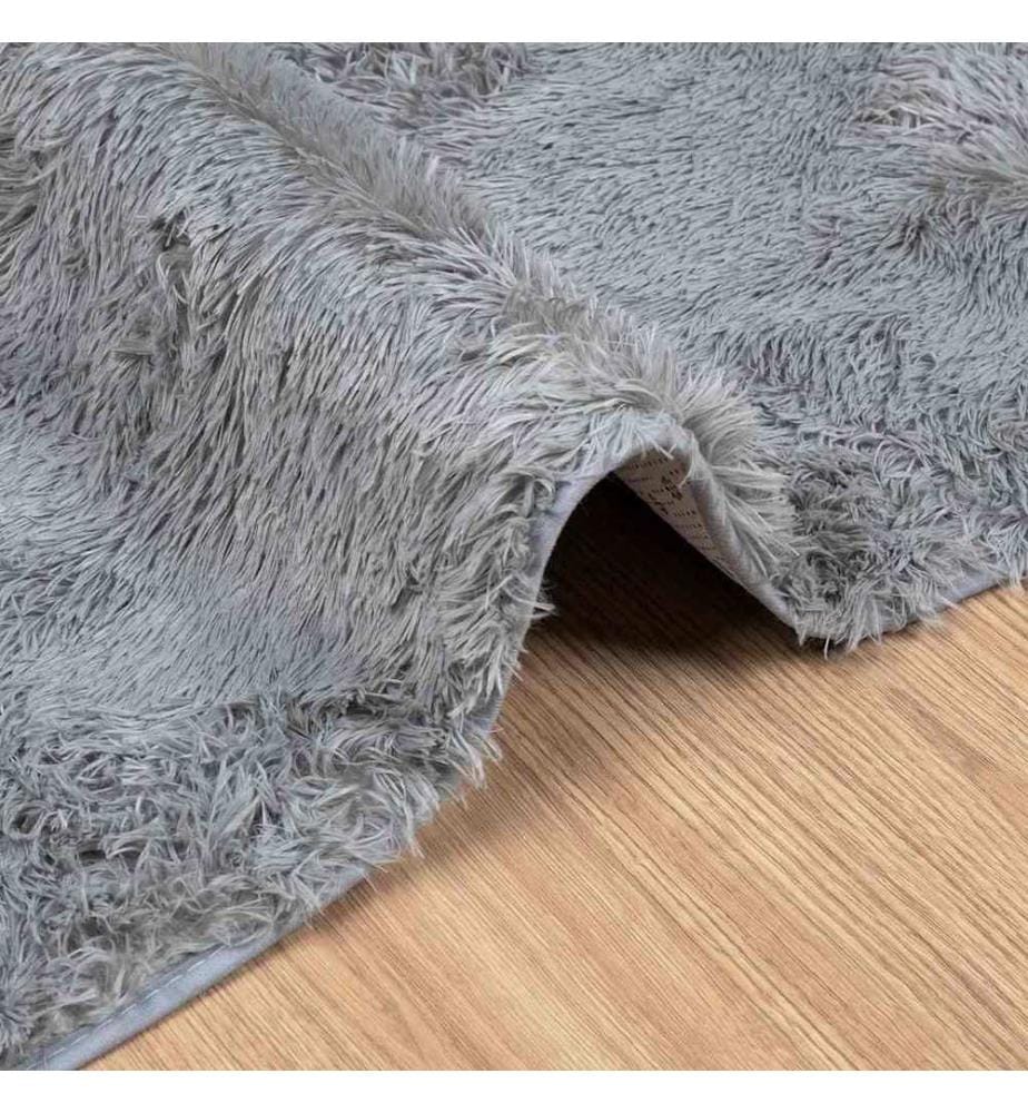 Tapis shaggy à poils longs NAVARRA gris clair 200x290 cm