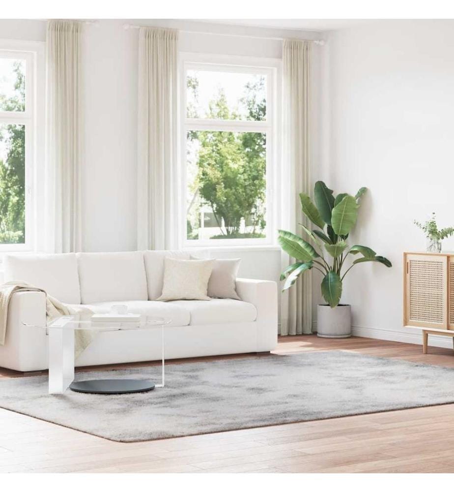Teppich Shaggy Hochflor NAVARRA Silbergrau 240x340 cm Polyester