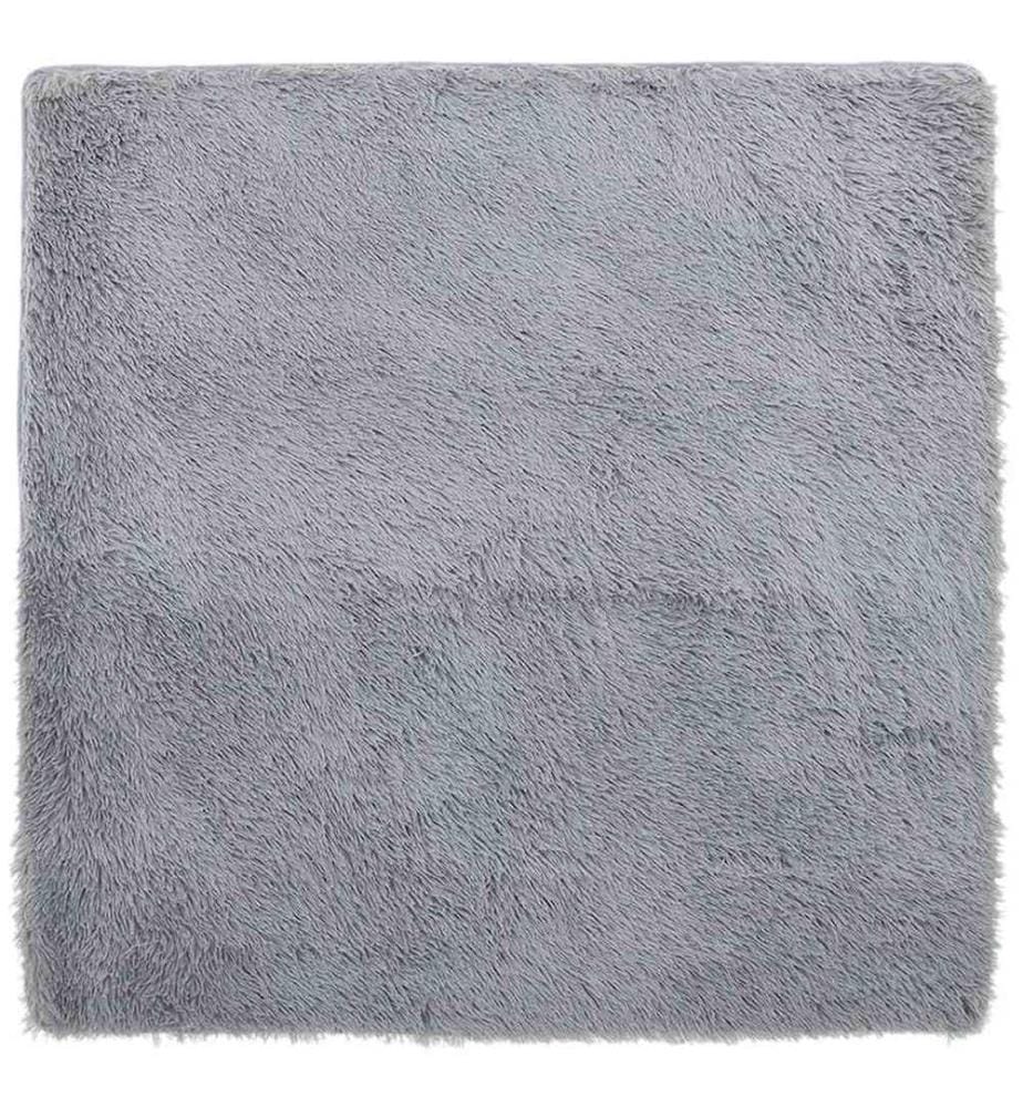 Tapis shaggy à poils longs NAVARRA gris clair 200x200 cm