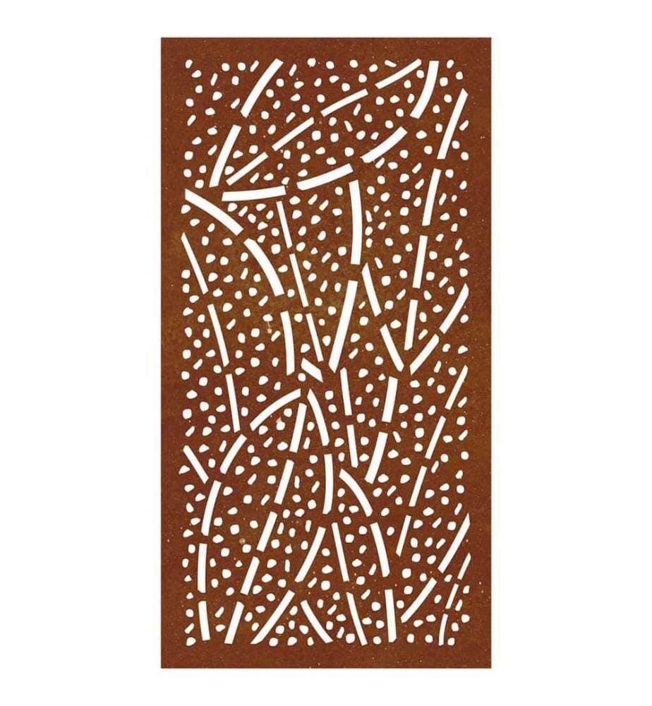 Garten-Wanddeko 105x55 cm Cortenstahl Blatt-Design