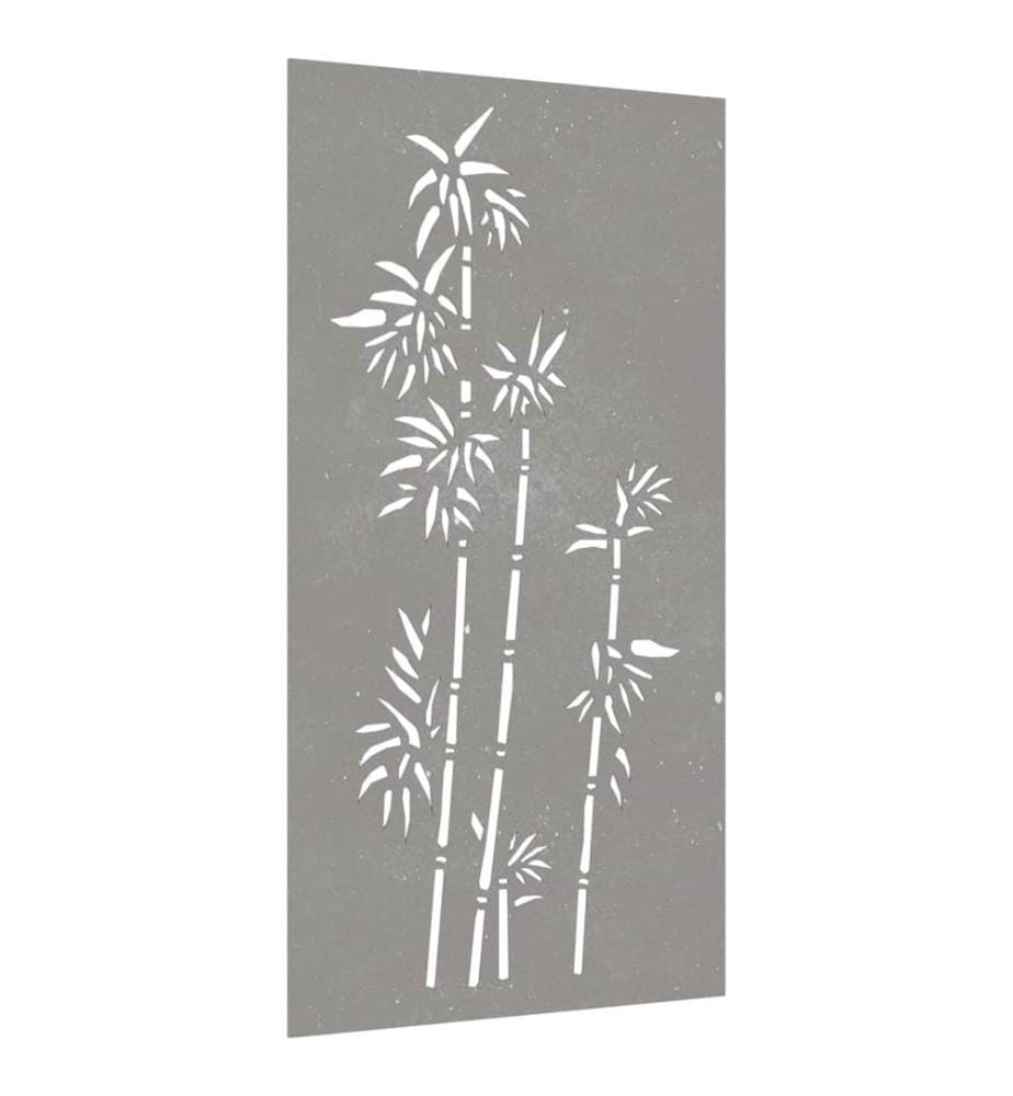 Garten-Wanddeko 105x55 cm Cortenstahl Bambus-Design