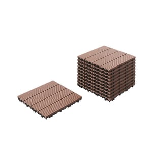 Terrassenfliesen ATELETA Holz- Plastik- Verbundstoffe (WPC) Braun
