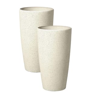 Lot de 2 pots de fleurs ABDERA 23 cm Beige clair