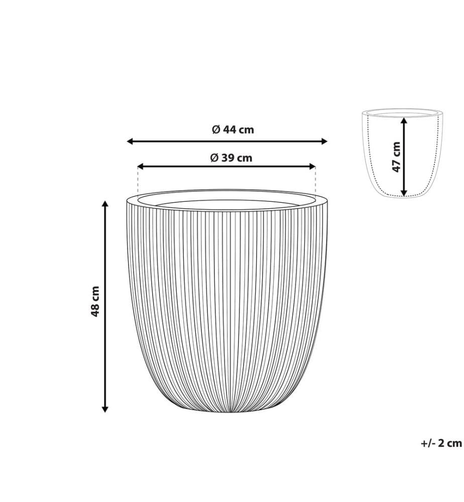Cache-pot CHIOS 44 cm Gris