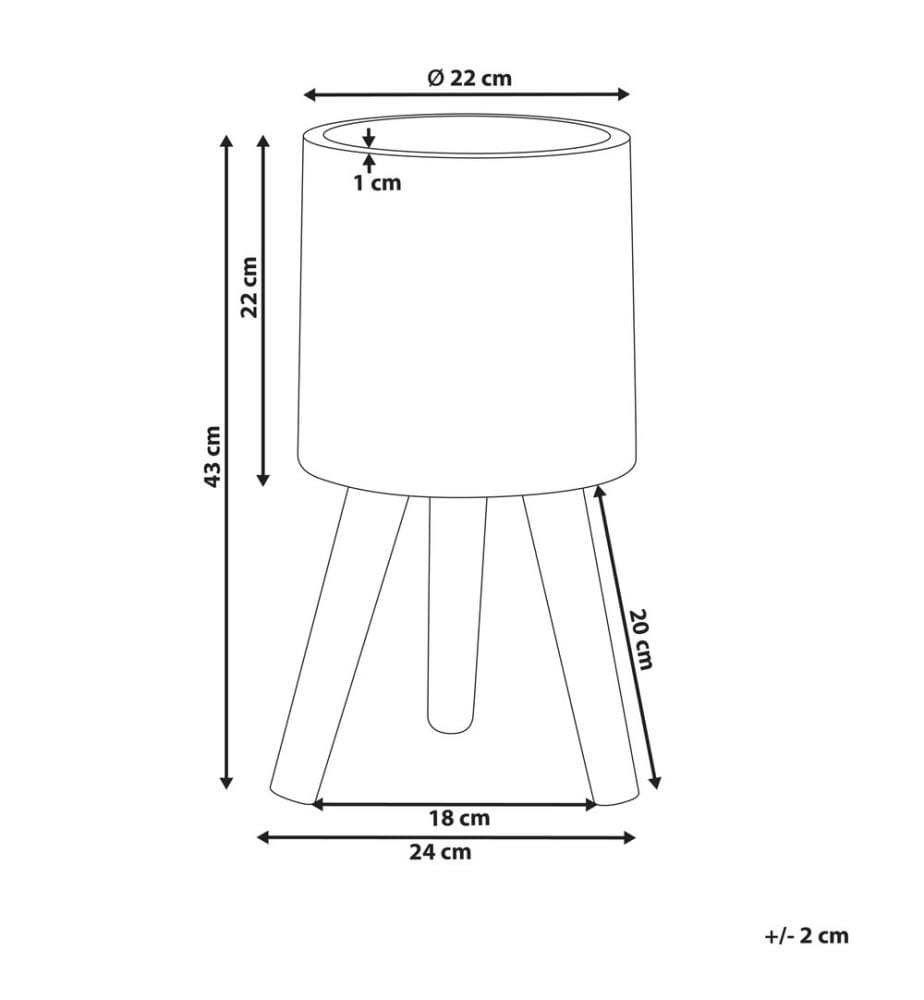 Cache-pot sur pied JANINA 24 cm Blanc cassé
