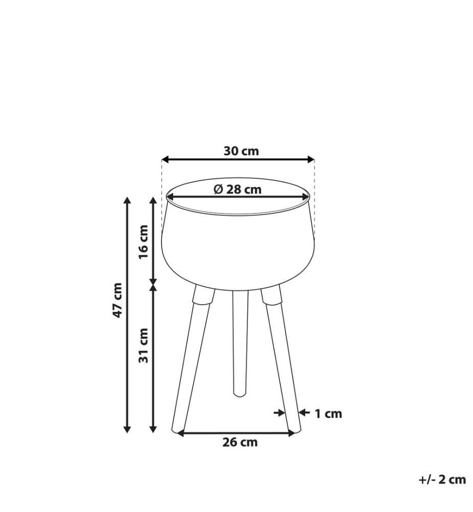 Cache-pot sur pied AGROS Métal 30 cm Noir