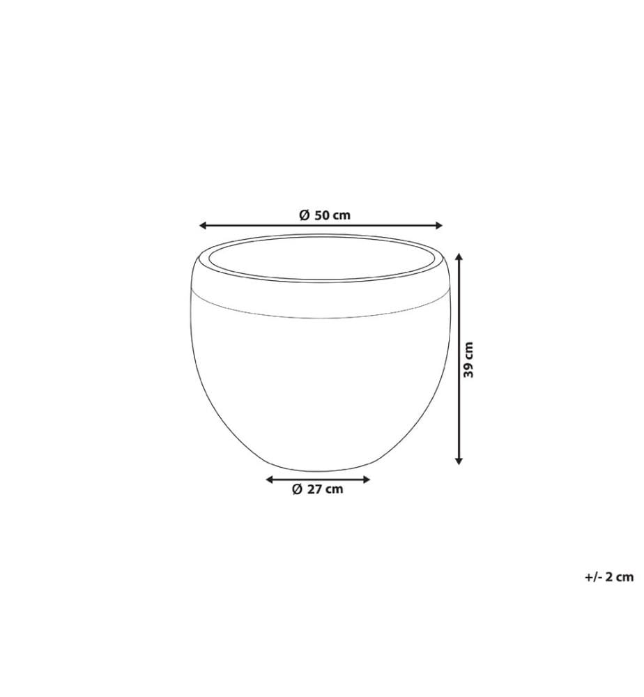 Cache-pot ZAKROS 50 cm Gris