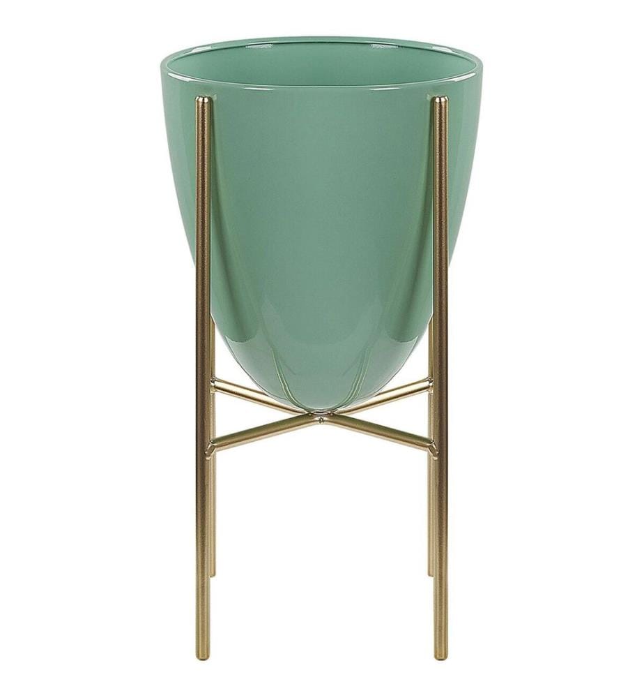 Vaso per piante rialzato LEFKI Metallo 16 cm Verde menta