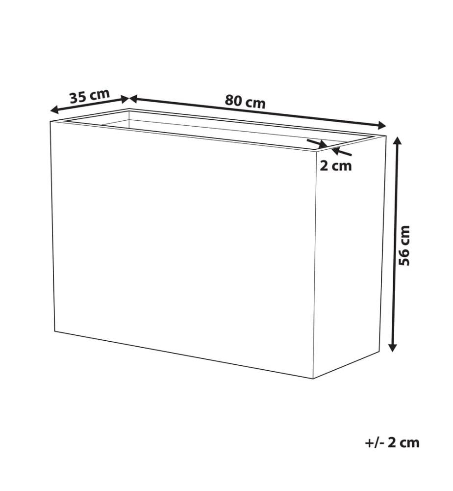 Cache-pot EDESSA 80 cm Gris
