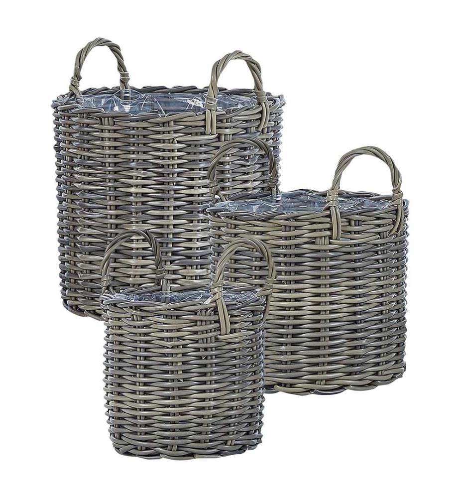 Lot de 3 pots de fleurs NIKITI 29/35/40 cm Taupe
