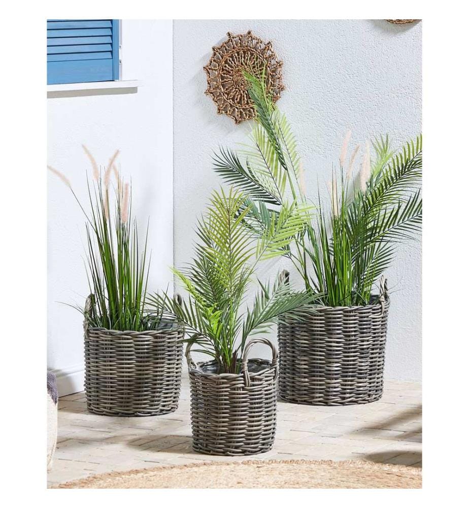Lot de 3 pots de fleurs NIKITI 29/35/40 cm Taupe