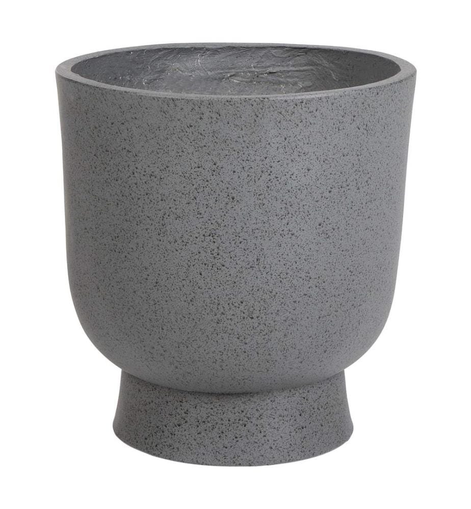 Vaso per piante GINKGO 36 cm Grigio effetto cemento