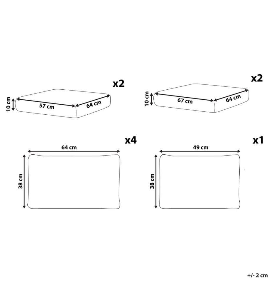 Set di copricuscini per esterni AVOLA Grigio chiaro