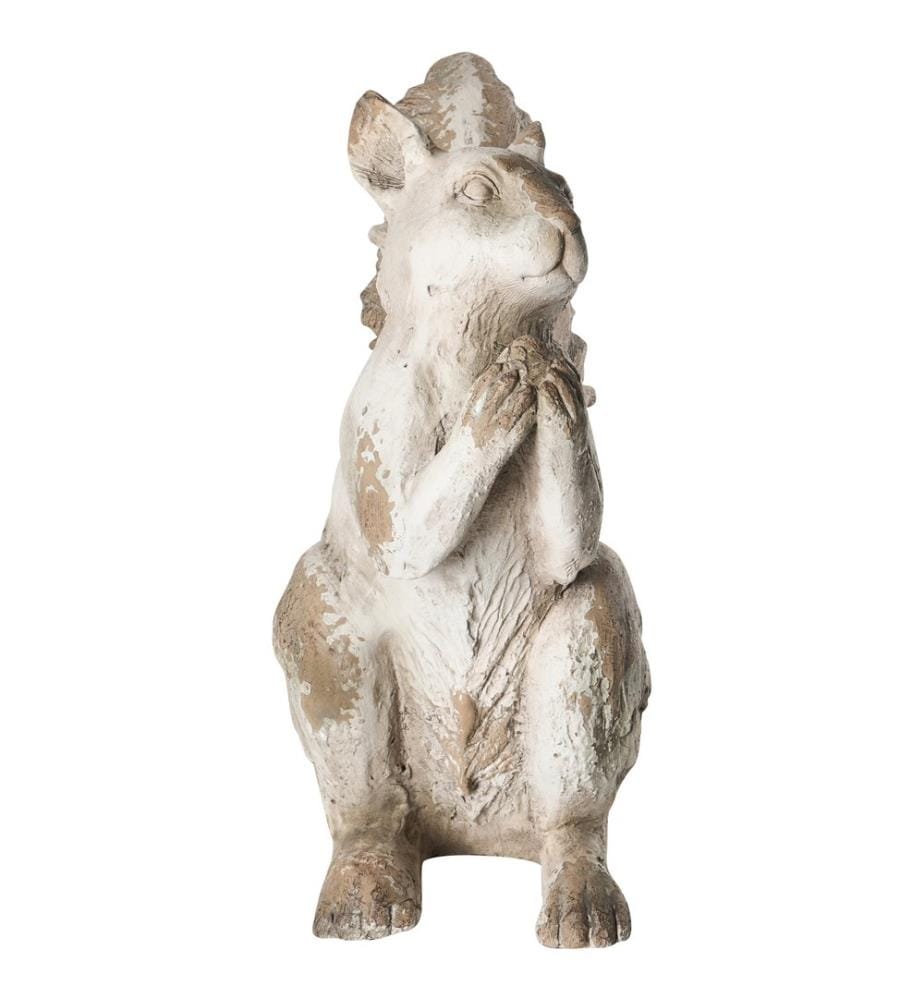 Gartenskulptur TURSI Eichhörnchen Beige
