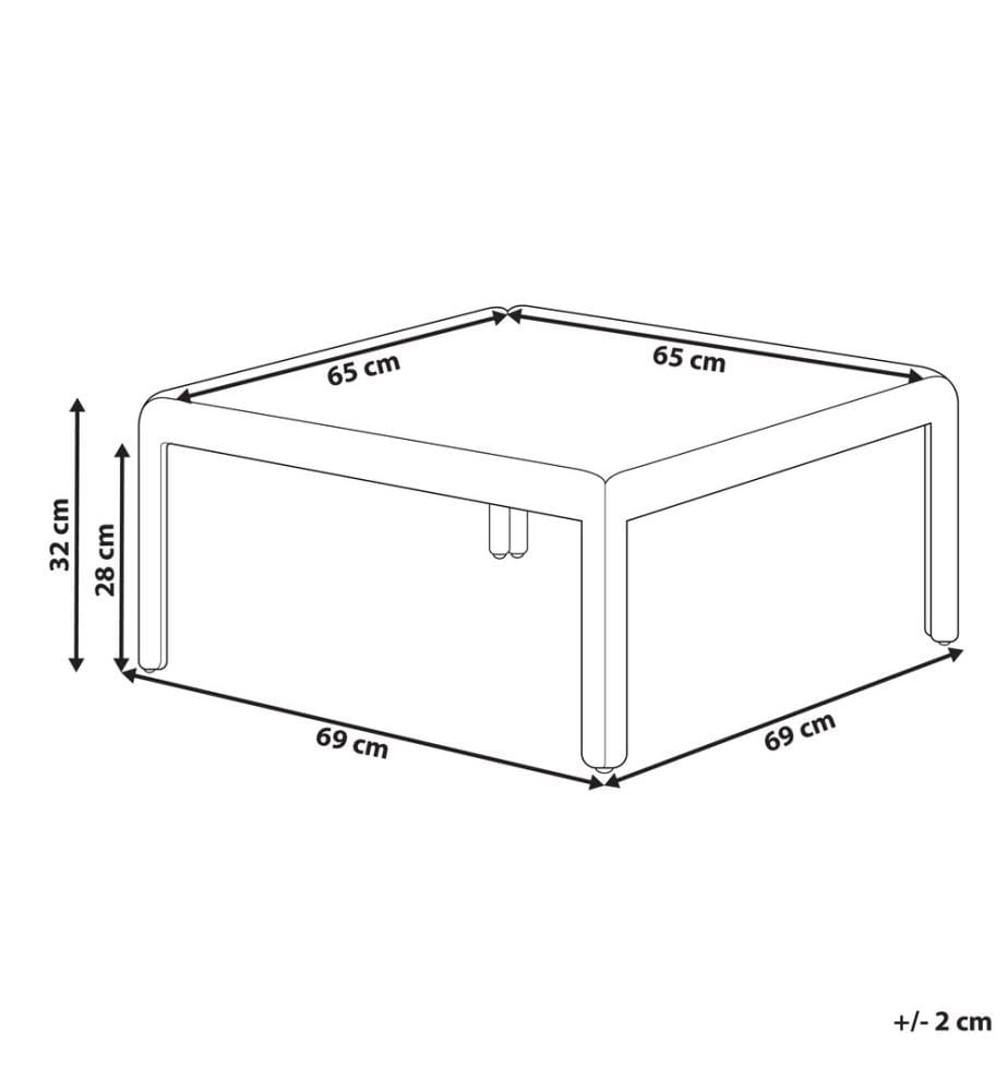 Table basse de jardin FERRETTI 69 cm 69 cm Taupe