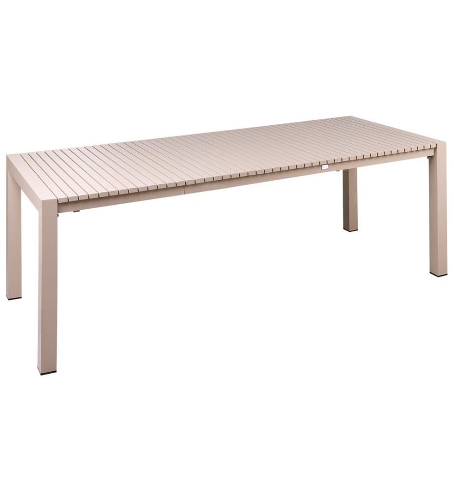 Table de salle à manger de jardin extensible ARDESIO 160/220 cm 90 cm Métal Beige sable