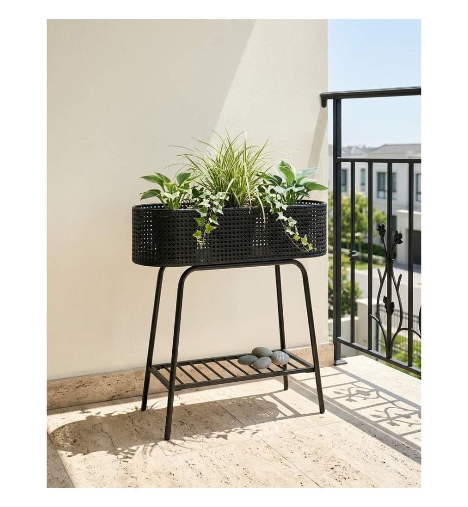 Support de pots LINNAEA Métal 60 cm Noir