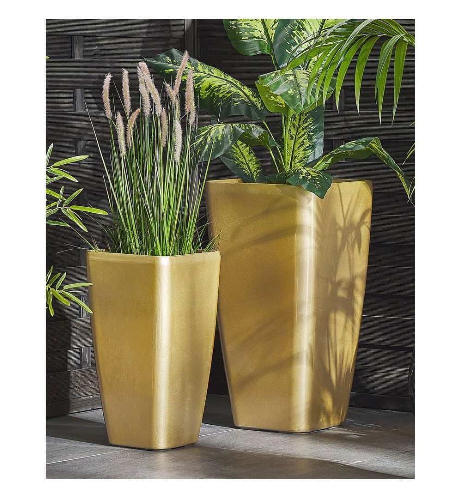 Set mit 2 Blumentöpfen MODI 30 cm Gold