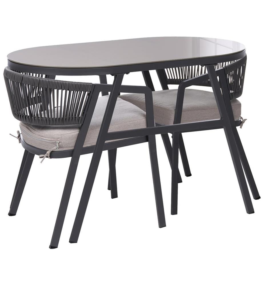 Bistro Set MUROS Metall Grau