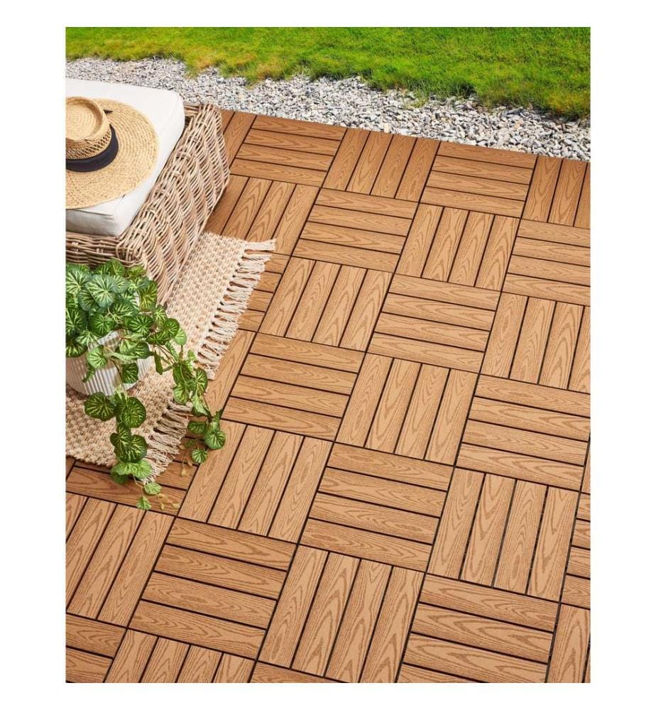 Rivestimenti e piastrelle da esterno ATESSA Composito legno-plastica (WPC) Marrone chiaro