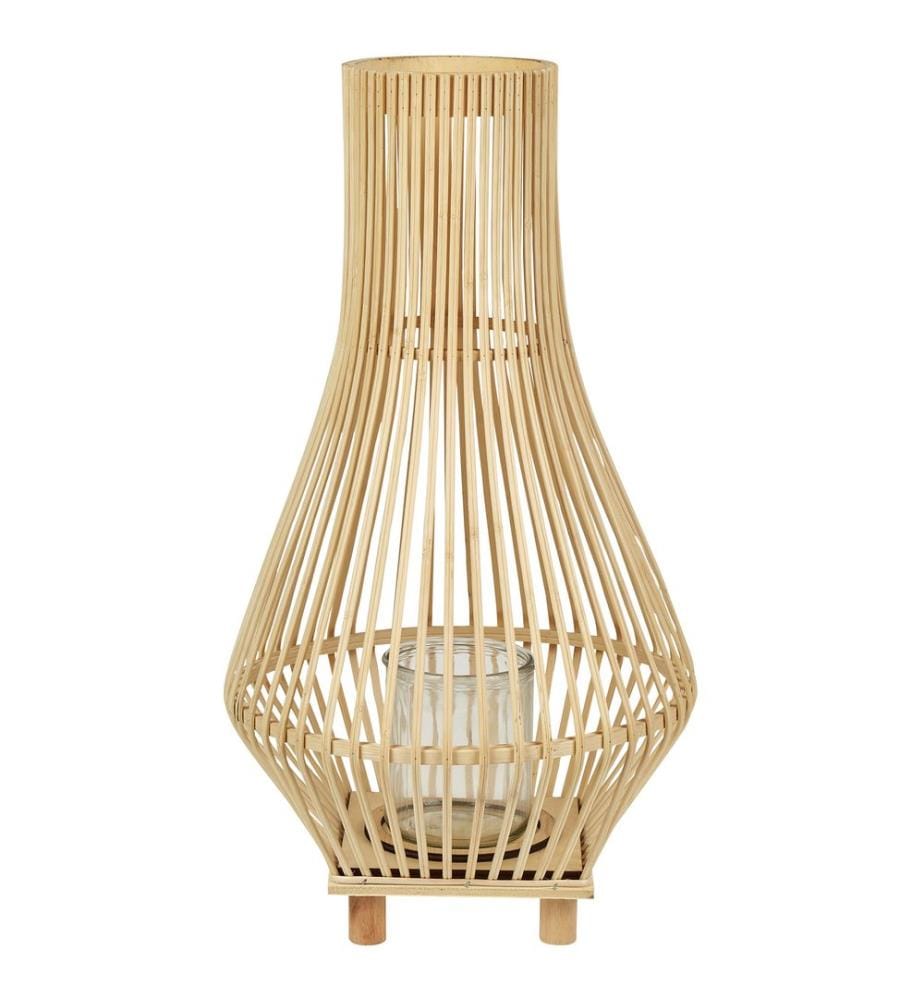 Laterne LEYTE Weidenholz 58 cm Hellbraun