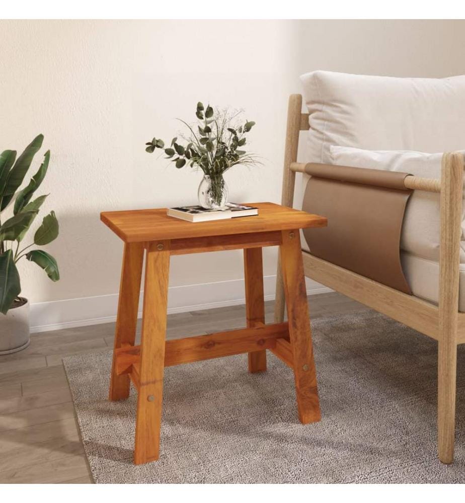 Tabouret 45x29x45 cm Rectangulaire Bois d'acacia solide