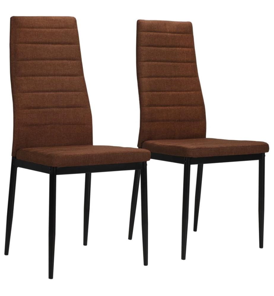 Esszimmerstühle 2 Stk. Braun Stoff